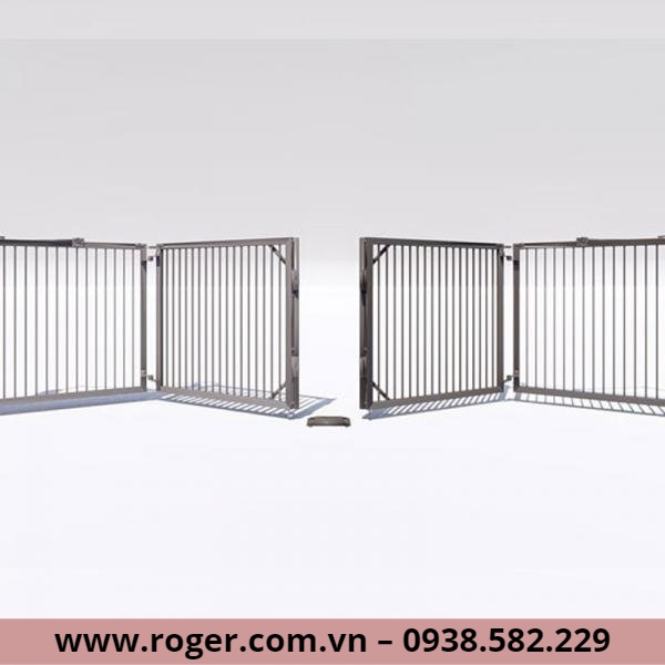 cổng xếp điện tự động